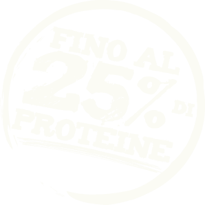 fino al 25 per cento di proteine